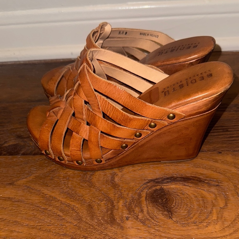 BED|STU Brown Woven Leather Mules - Picture 3 of 5